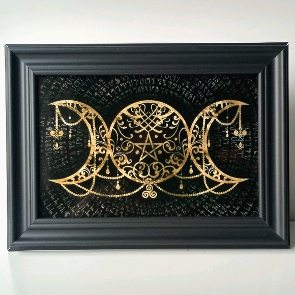 Wiccan Witchy Moon Phase Pagan Gothic Art Decor pagan Goth Hippie Art Jewelry - Picture 2 of 9